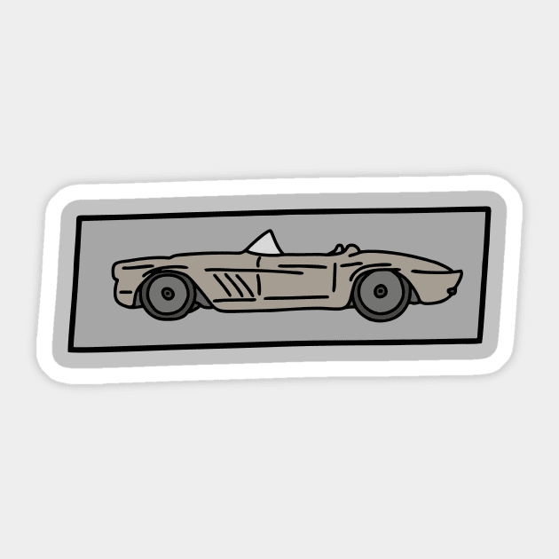 classic automotive car illustration Sticker by fokaction